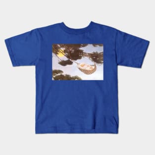 Vintage Nursery Rhyme, Boy in Hassoc Tree by Jessie Willcox Smith Kids T-Shirt